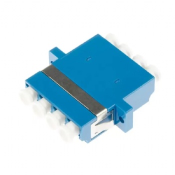 LC Quadruple Singlemode Fiber Optic Adaptor Single Mode Connector Coupler for FTTH Gpon Epon Networks-Custom Available