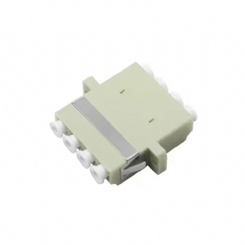LC Quadruple Multimode Fiber Optic Adaptor Single Mode Connector Coupler for FTTH Gpon Epon Networks-Custom Available